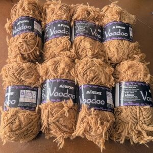 Voodoo Yarn Tan New 8 Skeins Same Colour And Lot #'s